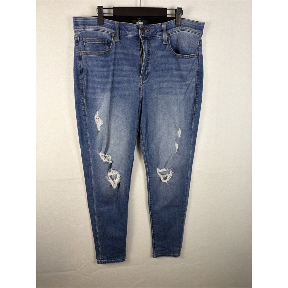 LuLaRoe Magic Waist Skinny Jeans Womens 34 Blue High Rise Stretch Denim Pants